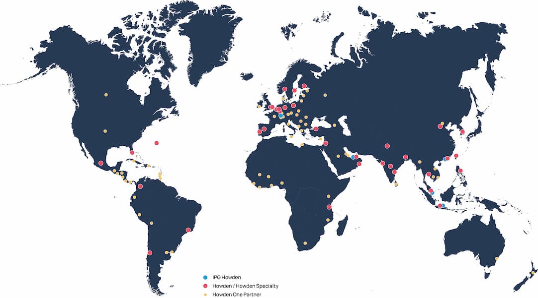 Map of global Howden Group locations